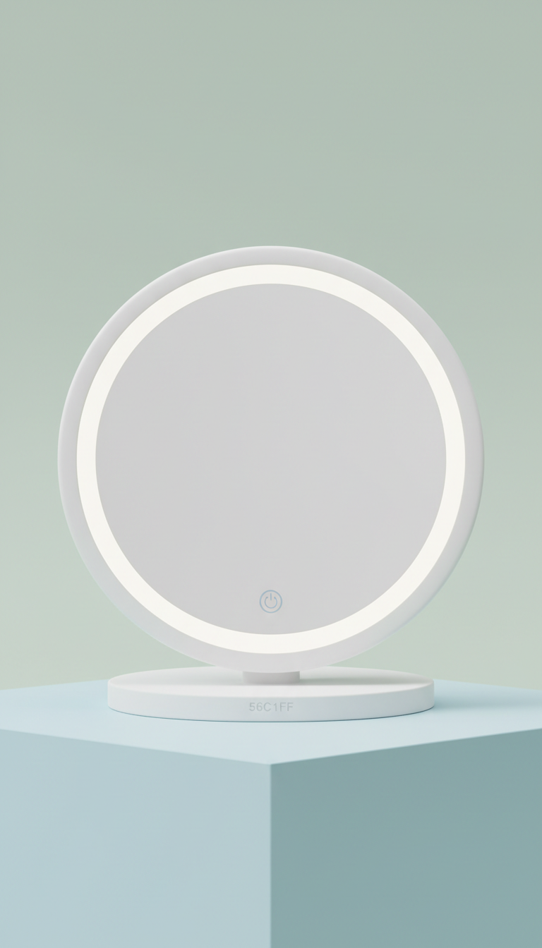 Portable LED Makeup Mirror with Touch Sensor